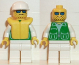 LEGO pck018 Jacket Green with 2 Large Pockets - White Legs, White Cap, Life Jacket