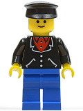 LEGO trn088 Suit with 3 Buttons Black - Blue Legs, Black Hat