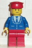 LEGO trn098 Suit with 3 Buttons Blue - Red Legs, Red Hat